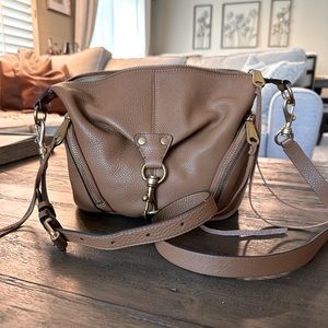 Rebecca Minkoff Small Julian Crossbody in Caramello color